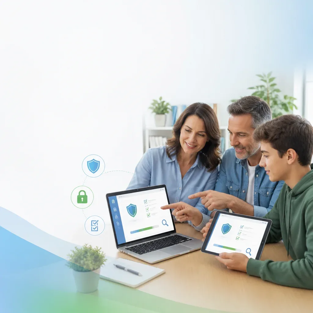 Illustration of secure digital habits training session
